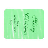 Pastel grüne Wasserfarbe fröhliche Weihnachten mod Magnet (Horizontal)