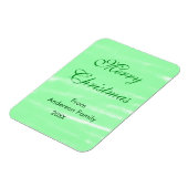 Pastel grüne Wasserfarbe fröhliche Weihnachten mod Magnet (Linke Seite)
