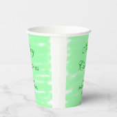 Pastel grüne Wasserfarbe fröhliche Weihnachten mod Pappbecher (Rechts)