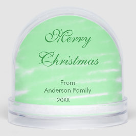 Pastel grüne Wasserfarbe fröhliche Weihnachten mod Schneekugeln