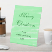 Pastel grüne Wasserfarbe fröhliche Weihnachten mod Sockelschild (In SItu)