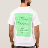 Pastel grüne Wasserfarbe fröhliche Weihnachten mod T-Shirt (Rückseite)