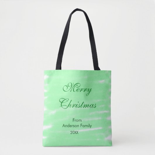 Pastel grüne Wasserfarbe fröhliche Weihnachten mod Tasche (Vorderseite)