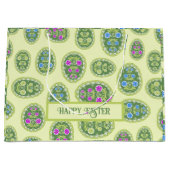 Pastel Grüner Frühling und traditionelle Ostereier Große Geschenktüte (Vorderseite)