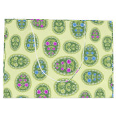 Pastel Grüner Frühling und traditionelle Ostereier Große Geschenktüte (Rückseite)