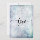 Pastel Grunge Just Married Wedding Einladung (Rückseite)