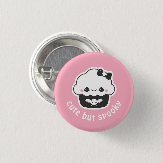 Pastel Grunge Niedlicher Cupcake Button (Vorne & Hinten)