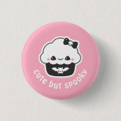 Pastel Grunge Niedlicher Cupcake Button (Vorderseite)