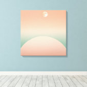 Pastel Half-Monde & Arcs - Minimalistisch geometri Leinwanddruck (Insitu (Holzboden))