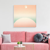 Pastel Half-Monde & Arcs - Minimalistisch geometri Leinwanddruck (Insitu (Wohnzimmer))
