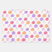 Pastel Halloween Baby Ghosts Pumpkins Lavender Geschenkpapier Set (Vorderseite 3)