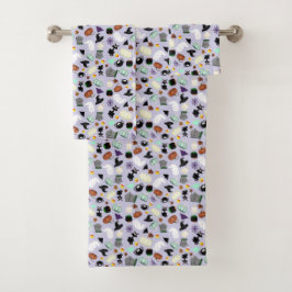 Pastel Halloween Badhandtuch Set