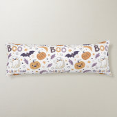 Pastel Halloween Body Pillow – Ghost & Pumpkin Boo Seitenschläferkissen (Rückseite)