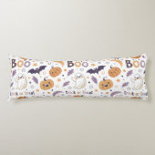 Pastel Halloween Body Pillow – Ghost & Pumpkin Boo Seitenschläferkissen (Vorderseite)