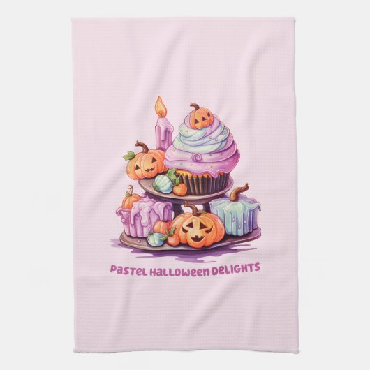 Pastel Halloween Delights Geschirrtuch (Vertikal)