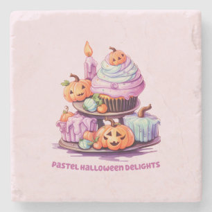 Pastel Halloween Delights Steinuntersetzer