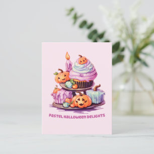 Pastel Halloween Delights - verzauberter Pastelkuc Postkarte