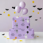 Pastel Halloween Geburtstag Geschenkpapier