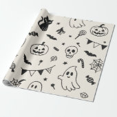Pastel Halloween Geburtstag Geschenkpapier (Ungerollt)