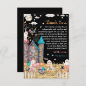 Pastel Halloween Gender Reveal Baby Shower Dankeskarte (Vorne/Hinten)