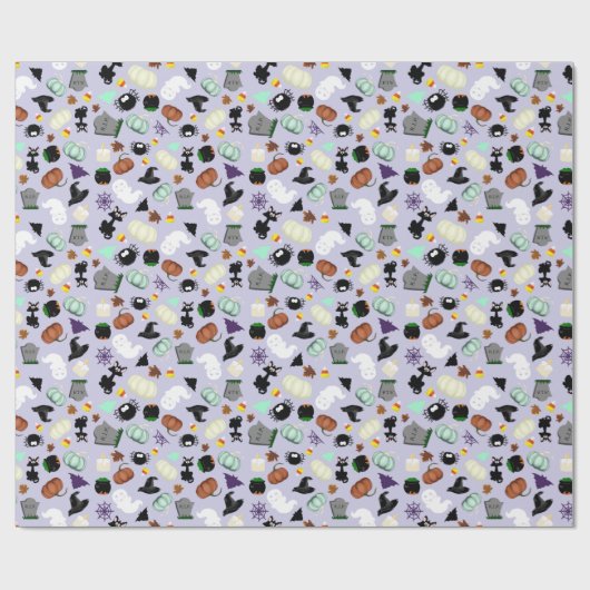 Pastel Halloween Geschenkpapier (Flach)