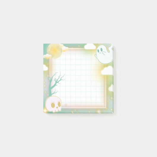 Pastel Halloween Ghost Post-it Klebezettel (Vorderseite)