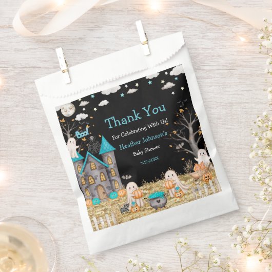 Pastel Halloween Little Boo Boy Baby Dusche Geschenktütchen (Ausgeschnitten)