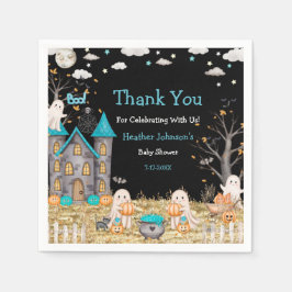 Pastel Halloween Little Boo Boy Baby Dusche Serviette