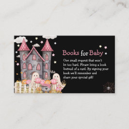 Pastel Halloween Little Boo Girl Babydusche Begleitkarte
