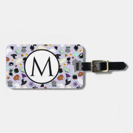Pastel Halloween Mit Monogramm Gepäckanhänger