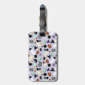 Pastel Halloween Mit Monogramm Gepäckanhänger (Rückseite vertikal)