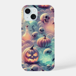 Pastel Halloween Pumpkins, Tränke und Skulls in iPhone 15 Hülle