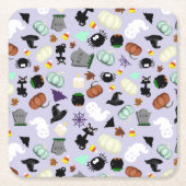 Pastel Halloween Rechteckiger Pappuntersetzer (Vorderseite)