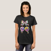 Pastel Halloween Skull and Pumpkin Dripping Candy T-Shirt (Vorne ganz)