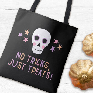 Pastel Halloween Skull keine Tricks nur Leckereien Tasche