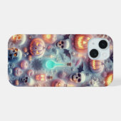 Pastel Halloween Skulls, Fledermäuse, Geister und  iPhone 15 Hülle (Rückseite (Horizontal))