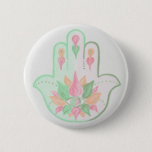 Pastel Hamsa Button (Vorderseite)