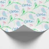 Pastel Hand gezeichnet Blumenmuster Geschenkpapier (Ecke)