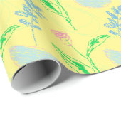 Pastel Hand gezeichnet Blumenmuster Geschenkpapier (Rolleneckpunkt)