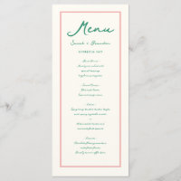 Pastel Handwriting Pinky Green Retro Hochzeit