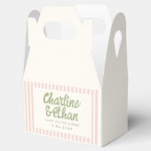 Pastel Handwriting Retro Wedding Geschenkschachtel (Geöffnet)