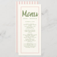Pastel Handwriting Typografie Retro Wedding Menu