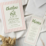 Pastel Handwriting Typografie Retro Wedding Menu Menükarte<br><div class="desc">, </div>