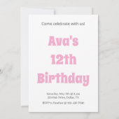 Pastel Happy Birthday Sign Birthday Party Einladung (Rückseite)