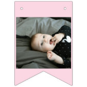 Pastel Happy Birthday to You Any Age 8 Photos Wimpelkette (Zweite Fahne)