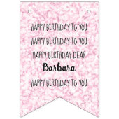 Pastel Happy Birthday to You Any Age 8 Photos Wimpelkette (Erste Fahne)