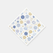 Pastel Happy New Year Napkins – Fireworks Pattern Serviette (Ecke)