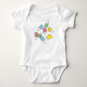 Pastel Happy Oaster Basket Candy Cornflanken Baby Strampler