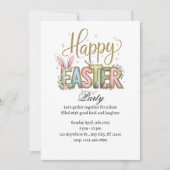 Pastel Happy Oaster Party Einladung (Vorderseite)