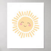 Pastel Happy Sun Kinderzimmer Decor Poster (Vorne)